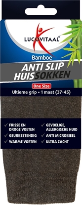LUCOVITAAL HUISSOKKEN ANTI SLIP BAMBOE ONE SIZE